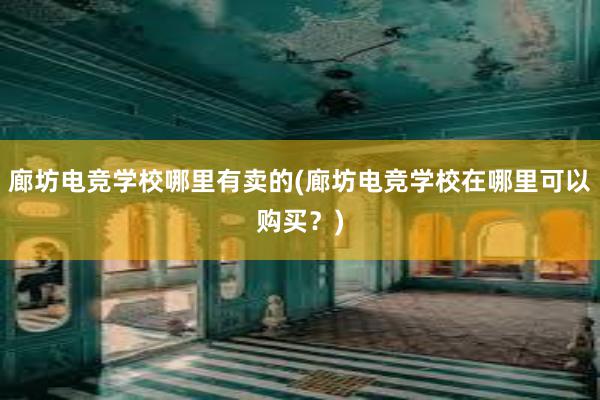 廊坊电竞学校哪里有卖的(廊坊电竞学校在哪里可以购买？)