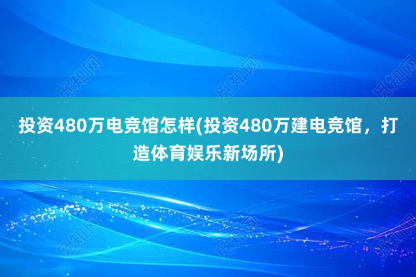 投资480万电竞馆怎样(投资480万建电竞馆，打造体育娱乐新场所)