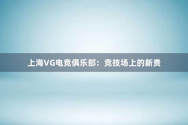 上海VG电竞俱乐部：竞技场上的新贵