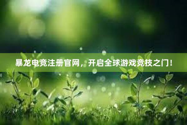 暴龙电竞注册官网，开启全球游戏竞技之门！