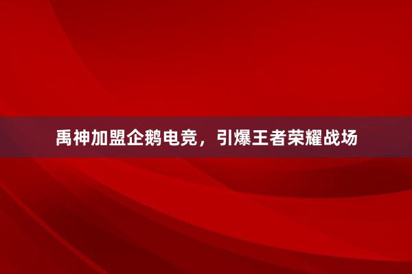 禹神加盟企鹅电竞，引爆王者荣耀战场