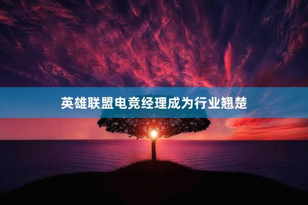 英雄联盟电竞经理成为行业翘楚